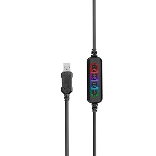 Rampage PHANTOM X1 Siyah USB 7.1 Surround RGB Işık Efektli Gaming Mikrofon & Kulaklık