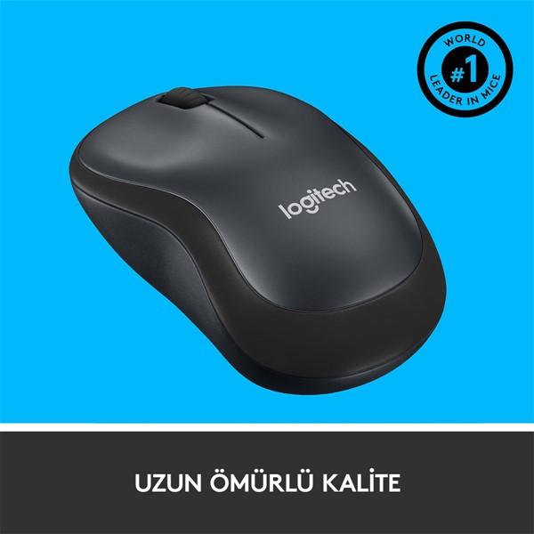 resimler/genel/LOGITECH M220 Kablosuz Sessiz Optic Gri / Siyah Mouse 910-004878