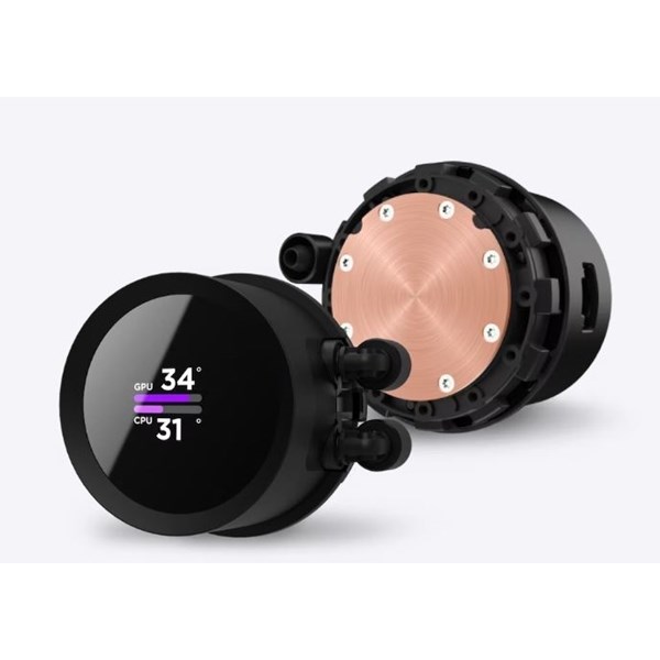 resimler/genel/NZXT 240MM KRAKEN RGB RL-KR240-B1 RGB AM5-1700P SIVI SOĞUTMALI İŞLEMCİ FANI