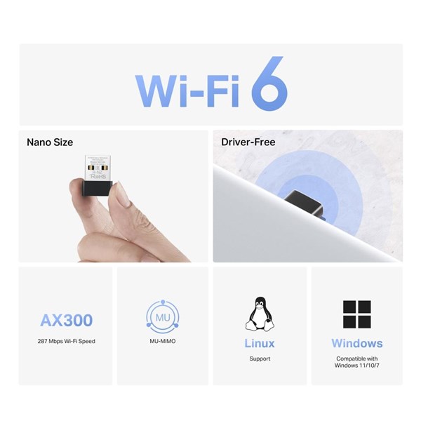 resimler/genel/MERCUSYS MA14N AX300 WIFI6 Nano Kablosuz USB Adaptör