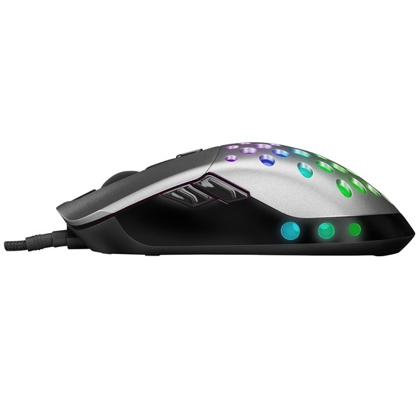resimler/genel/Rampage SMX-R66 ROCKET Ultra Hafif Gümüş RGB Ledli 12000dpi Gaming Oyuncu Mouse