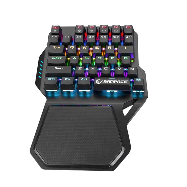resimler/genel/Rampage KB-R77 PALM USB Rainbow Backlight Outemu Blue Switch Mekanik 36 Tuşlu Mini Gaming Oyuncu Klavyesi