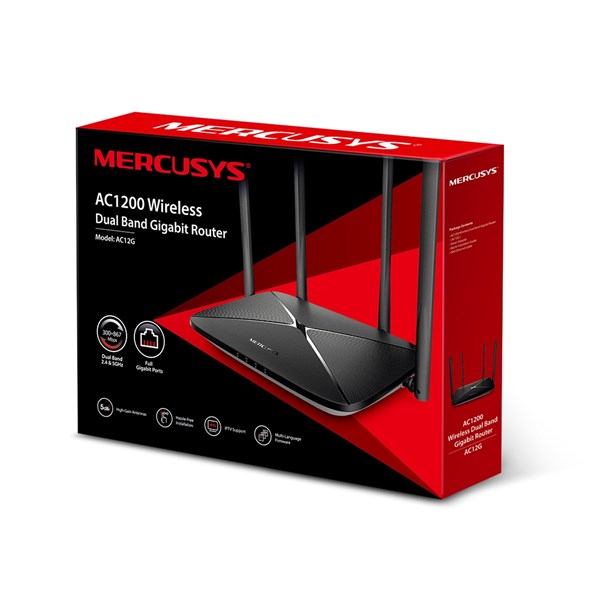 resimler/genel/MERCUSYS AC12G AC1200 Kablosuz Çift Bantlı Gigabit Router