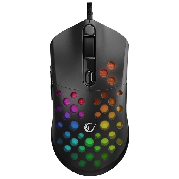 resimler/genel/Rampage SMX-R66 ROCKET Ultra Hafif Siyah RGB Ledli 12000dpi Gaming Oyuncu Mouse