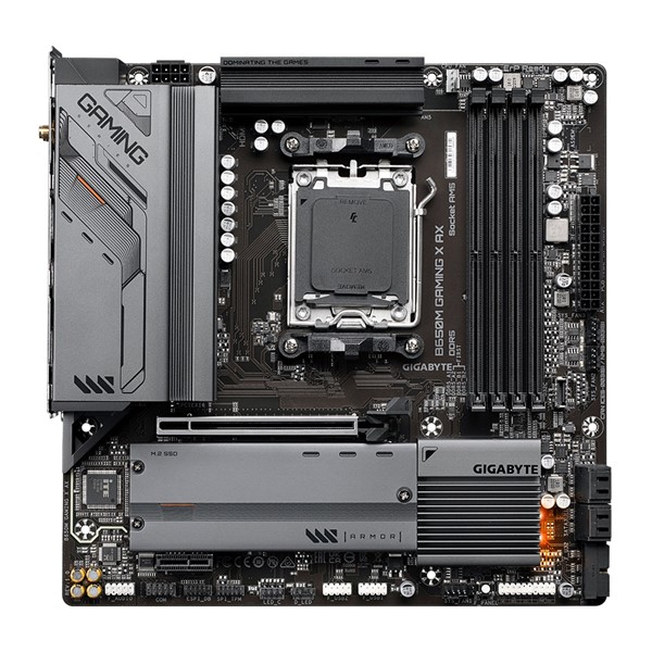 resimler/genel/GIGABYTE B650M GAMING X AX WIFI-6E DDR5 HDMI DP PCIe 16X v4.0 AM5 mATX
