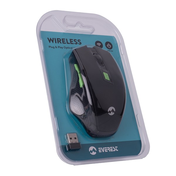 resimler/genel/Everest SMW-777 Usb Siyah 2.4Ghz Optik Wireless Mouse