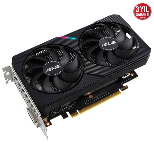 resimler/genel/ASUS GTX1650 4GB DUAL GTX1650-O4GD6-MINI GDDR6 128bit HDMI DVI DP PCIe 16X v3.0