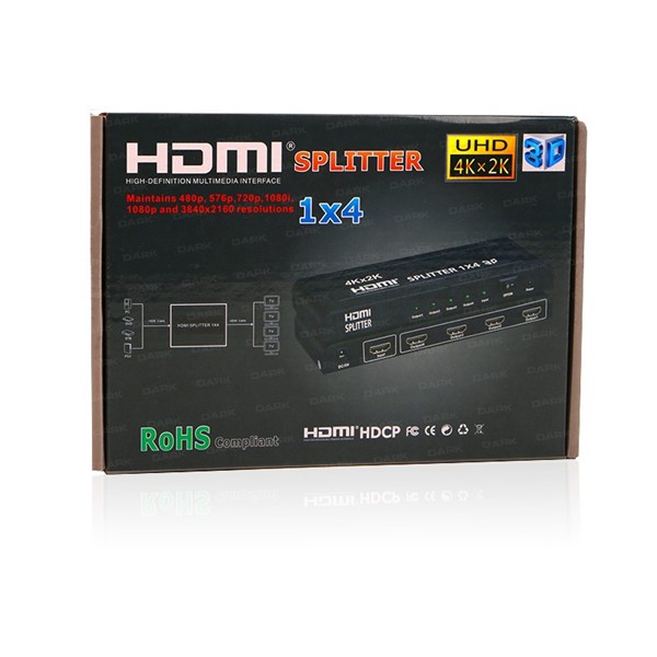 resimler/genel/DARK 4port DK-HD-SP4X1 1port HDMI (giriş) 4port HDMI (çıkış) HDMI Switch