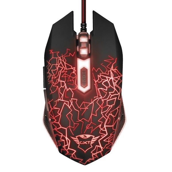 resimler/genel/Trust Izza 21683 Gxt 105 Usb 2400 Dpı Siyah 6Xbuttons Rgb Gamıng Mouse