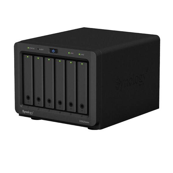 resimler/genel/SYNOLOGY DS620 SLIM CELERON DC- 2 GB RAM- 6-diskli Nas Server (Disksiz) (Sadece 2.5 diskler için)