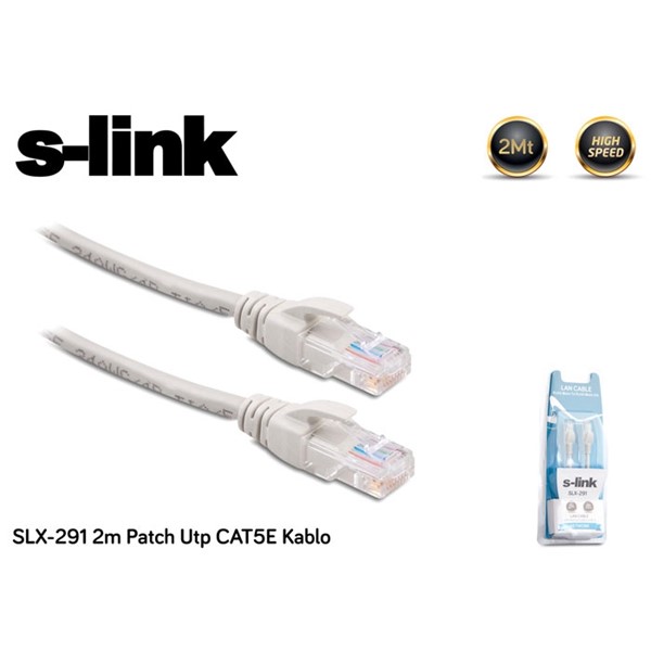 resimler/genel/S-link SLX-291 2m Patch Utp CAT5E Patch Kablo
