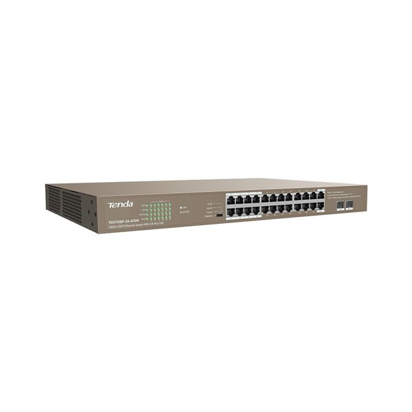 resimler/genel/TENDA 24port 410W FULL PoE TEG1126P-24-410W GIGABIT 2X SFP Yönetilemez Switch