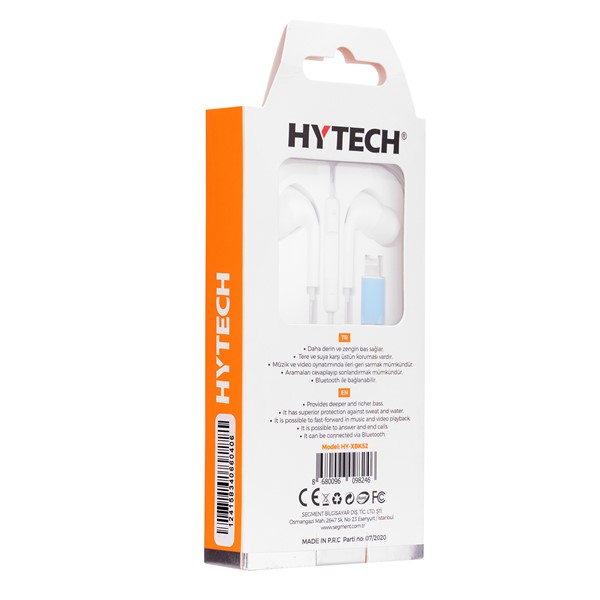 resimler/genel/Hytech HY-XBK52 Beyaz Bluetooth Kulak içi Mikrofonlu Kulaklık