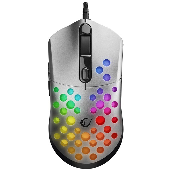 resimler/genel/Rampage SMX-R66 ROCKET Ultra Hafif Gümüş RGB Ledli 12000dpi Gaming Oyuncu Mouse