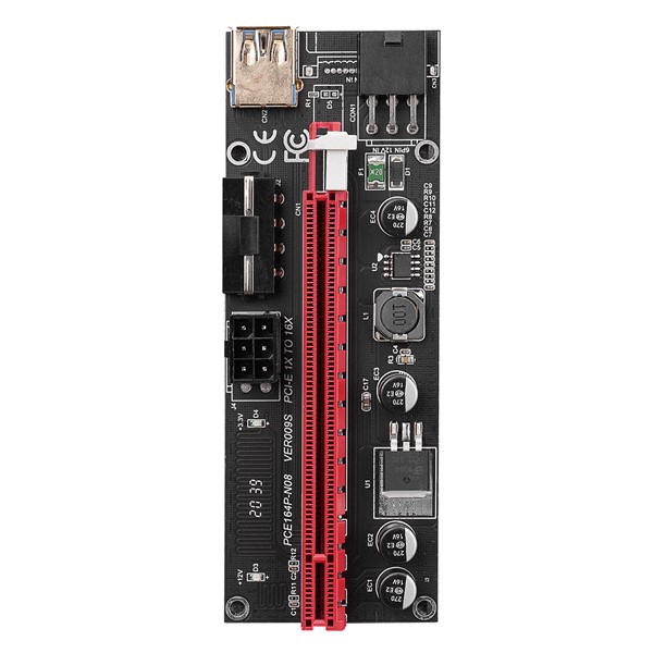 resimler/genel/S-link SL-XE19 PCI-E 1x to 16x Sata 6pin Bitcoin Riser Versiyon 09S Ekran Kartı Yükseltici