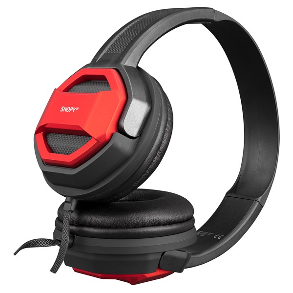 resimler/genel/Snopy SN-101 BONNY Kırmızı PC&Telefon Mikrofonlu Kulaklık