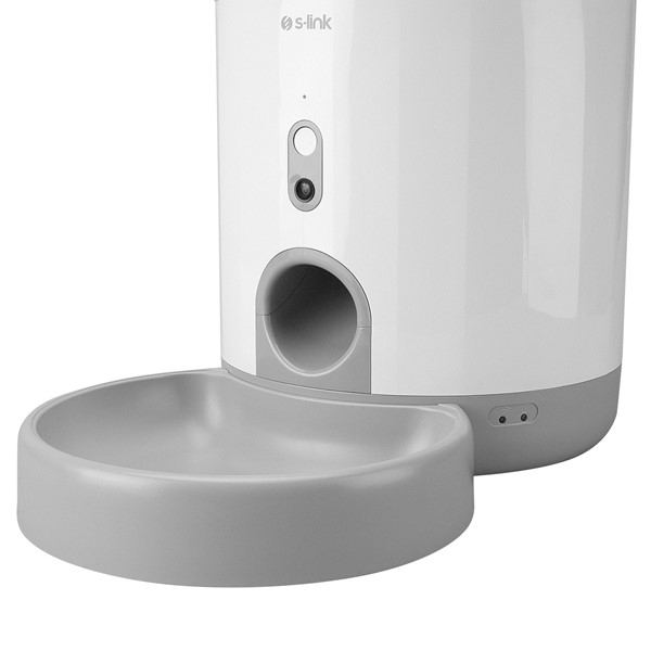 resimler/genel/S-Link Swapp SL-21 Otomatik Yem Kabı 2.6L Kapasite 720P Kamera Porsiyon Kontrollu Kedi Köpek Besleyici Wifi TUYA Destekl