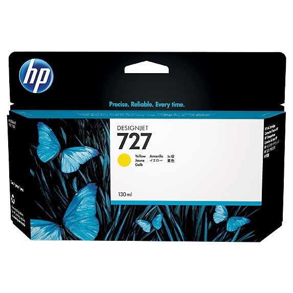 resimler/genel/Hp B3p21a (727) Sarı 130 Ml Genıs Format Murekkep Kartusu