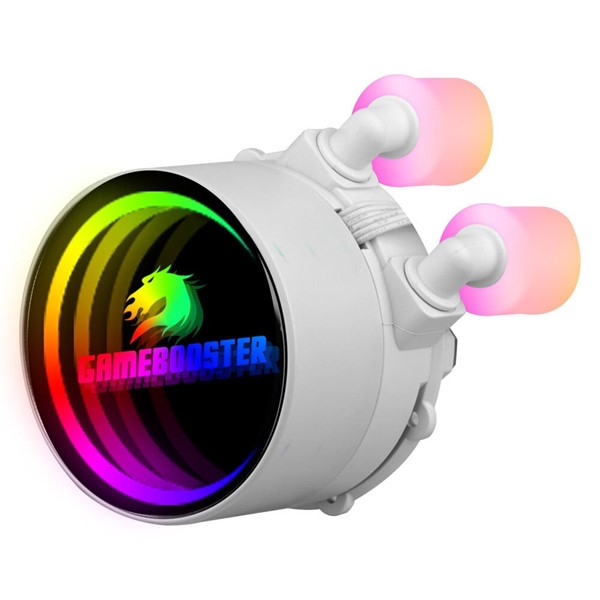 resimler/genel/GAMEBOOSTER 240MM INFINITY 240 GB-LCS-P240-WE RGB AM5-1700P SIVI SOĞUTMALI İŞLEMCİ FANI BEYAZ