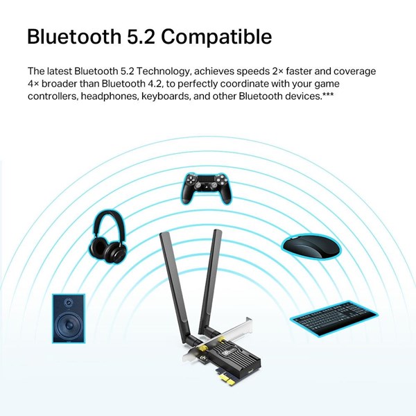 resimler/genel/TP-LINK ARCHER TX20E AX1800 Wi-Fi 6 Bluetooth 5.2 PCIe Kablosuz Ağ Adaptörü