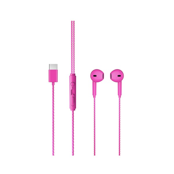 resimler/genel/LENOVO LECOO EH104C-PR Stereo Type-C PEMBE Kulak İçi Mikrofonlu Kulaklık