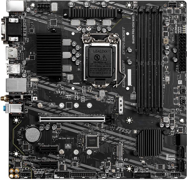 resimler/genel/MSI MAG B460M PRO-VDH WIFI DDR4 M2 PCIe NVME HDMI DVI PCIe 16X v3.0 1200p mATX