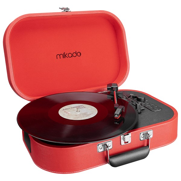 resimler/genel/Mikado Nostalgia MN-101 Pikap Kırmızı Usb+RCA+Bluetooth Destekli Müzik Kutusu