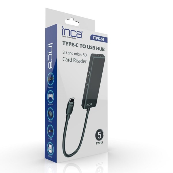 resimler/genel/INCA ITPC-5T 4port Type-C Kart Okuyucu USB Çoklayıcı Hub