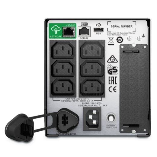 APC 750VA Smart-Ups 750Va Lcd 230V 230V, 6x IEC C13 çıkış, SmartConnect Bağlantı Noktası+SmartSlot, AVR Ups