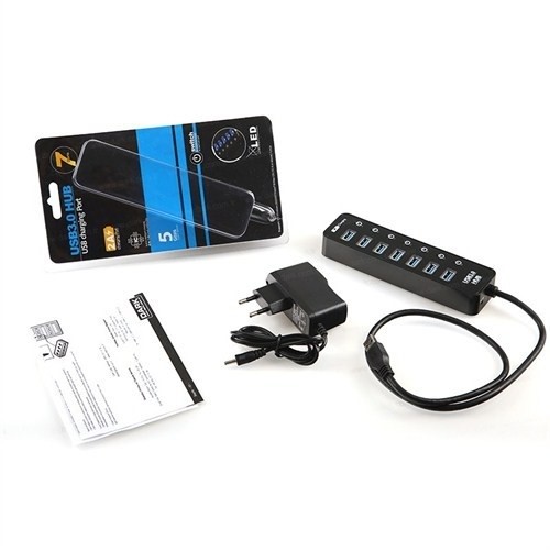 resimler/genel/DARK DK-AC-USB371 7port USB 3.0 Siyah USB Çoklayıcı Hub Anahtarlı