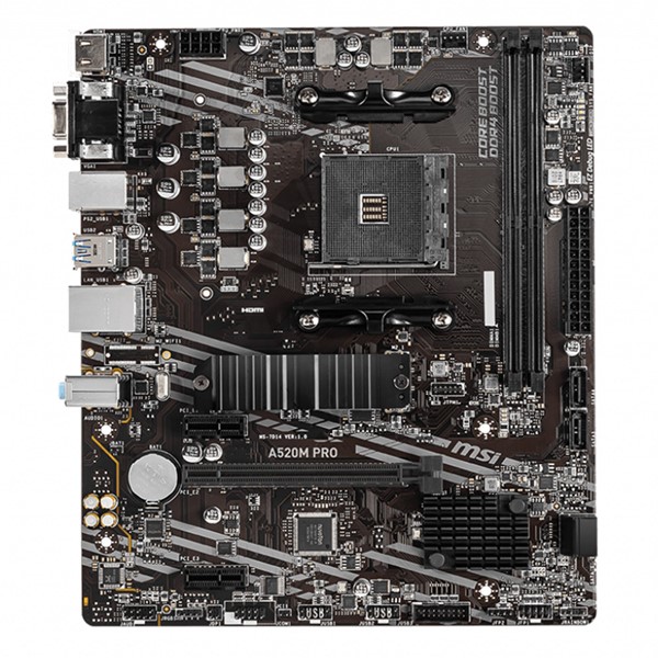 resimler/genel/MSI A520M PRO DDR4 M2 PCIe NVME HDMI DP PCIe 16X v3.0 AM4 mATX