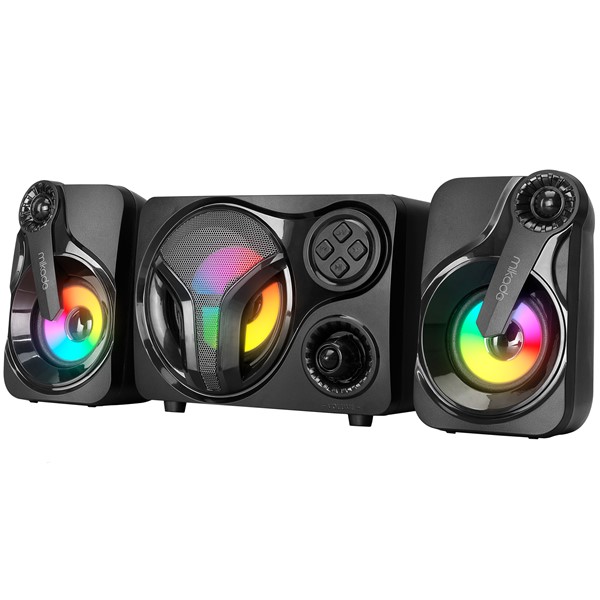 resimler/genel/Mikado MD-BT28 5W+3W×2 BT,TF Card,USB, FM Radyo Siyah Led Işıklı Speaker