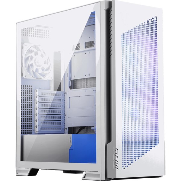 resimler/genel/MSI MPG VELOX 300R BEYAZ TEMPERLİ 2 X 120 MM ARGB 1X 120MM FAN GAMİNG BİLGİSAYAR KASASI