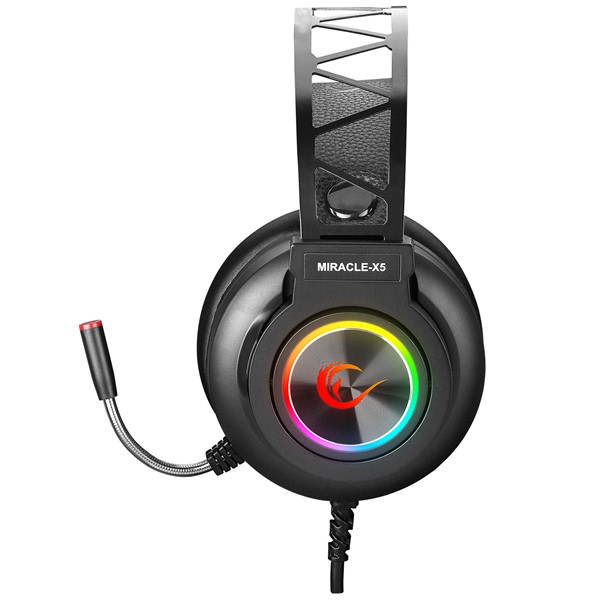 resimler/genel/Rampage Miracle-X5 Siyah RGB Led 7.1 Surround Sound System Mikrofonlu Oyuncu Kulaklığı