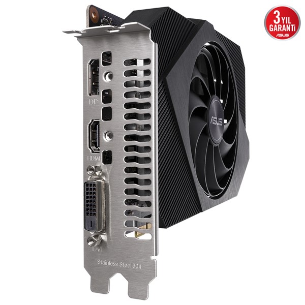 resimler/genel/ASUS GTX1650 4GB PH-GTX1650-O4GD6-P-V2 GDDR6 128bit HDMI DP PCIe 16X v4.0