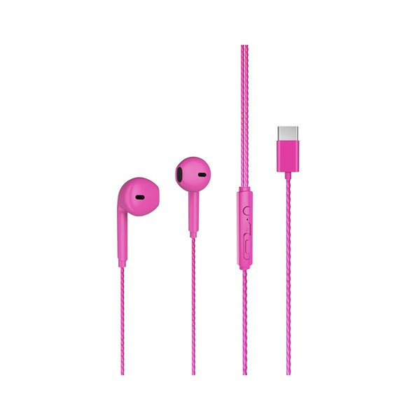 LENOVO LECOO EH104C-PR Stereo Type-C PEMBE Kulak İçi Mikrofonlu Kulaklık