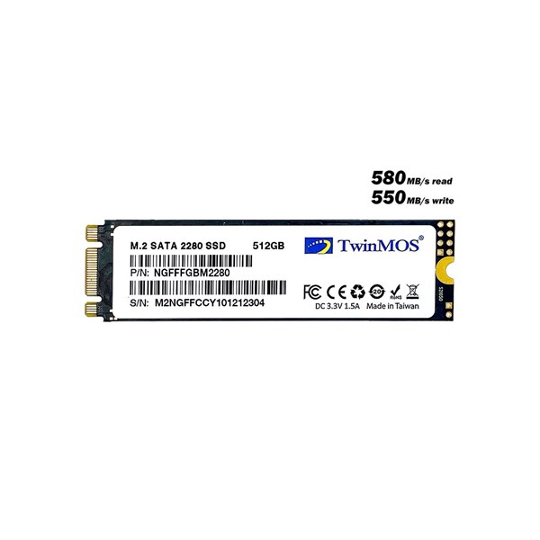 resimler/genel/TWINMOS 512GB NGFFFGBM2280 580- 550MB/s M2 SATA-3 Disk