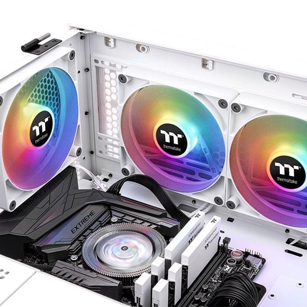 resimler/genel/Thermaltake CT120 CL-F153-PL12SW-A Beyaz ARGB 2x120mm Kasa Fan Kiti