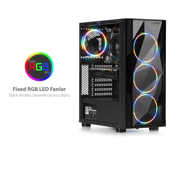 DARK DIAMOND PRO DKCHDIAMONDPRO600 600W Gaming Mid-Tower PC Kasası