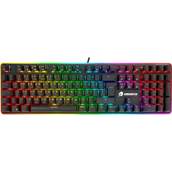 resimler/genel/GameBooster G918 Fire Storm RGB Blue Switch Mekanik Siyah Oyun Klavyesi