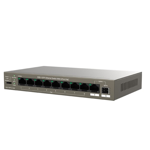 resimler/genel/TENDA 8port 102w FULL PoE TEG1110PF-8-102W GIGABIT 1X SFP Yönetilemez Switch
