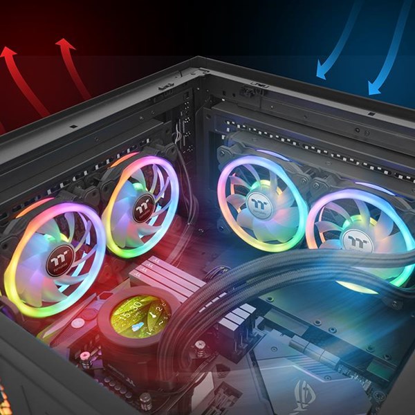 resimler/genel/Thermaltake SWAFAN Duo ARGB 3x120mm Fanlı + Kontrolcülü Kasa Fan Kiti