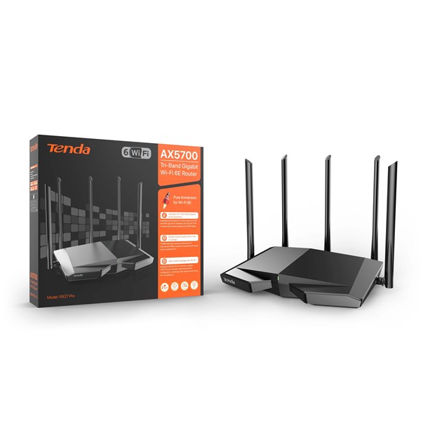 resimler/genel/TENDA RX27 PRP AX5700 WIFI-6E TRI BAND Router