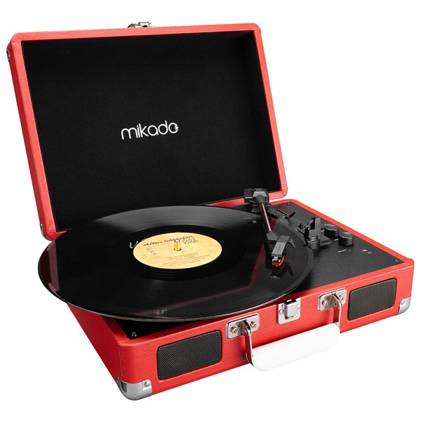 resimler/genel/Mikado Nostalgia MN-P317 Kırmızı Pikap+Rca+Bluetooth Destekli Müzik Kutusu