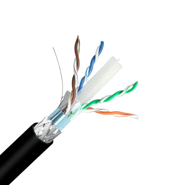 resimler/genel/INCA CAT6 S/FTP 23AWG Siyah 500m Makara Outdoor Makaralı LSZH Kablo 0.50mm ICAT6-500AG