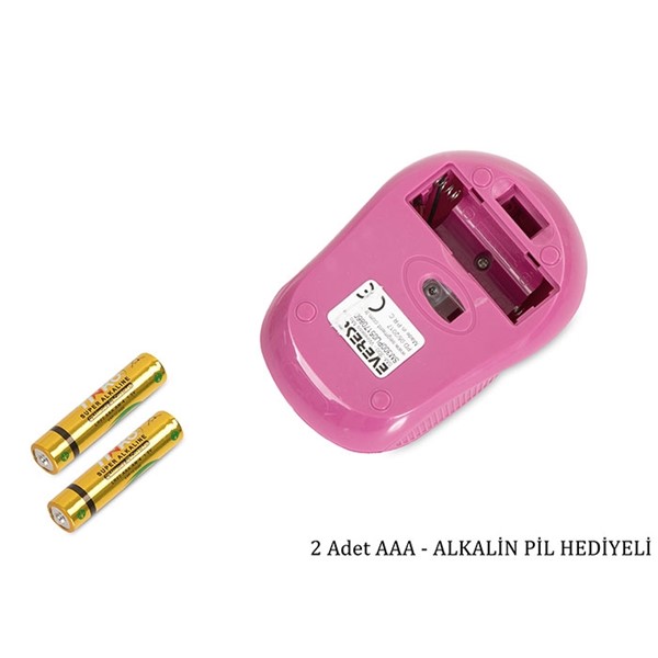 resimler/genel/Everest SM-300 Usb Rose Gold 4D Optik Süper Sessiz Alkalin Pil Kablosuz Mouse
