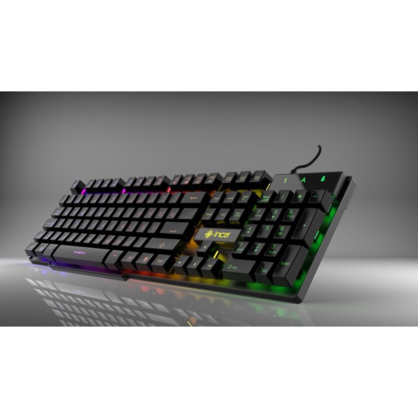 INCA IKG-449 Türkçe USB RAINBOW EFECT MEKANİK HİSLİ Siyah Oyuncu Klavye