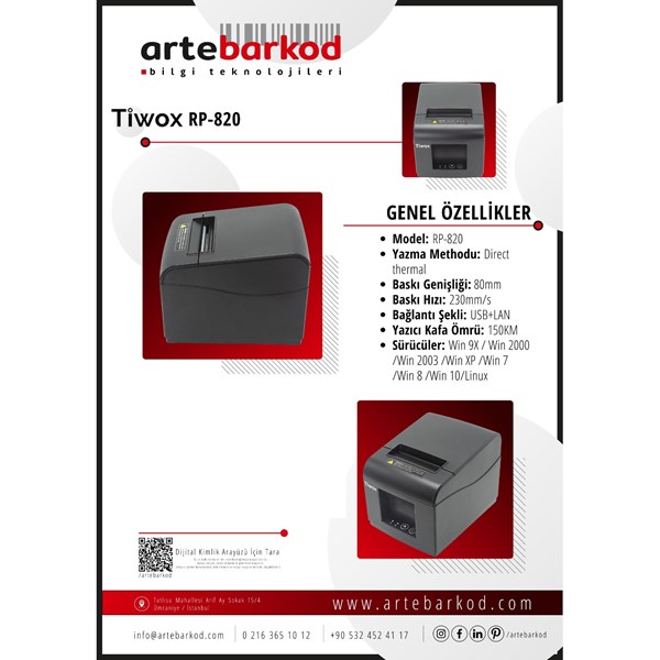 resimler/genel/TIWOX 203dpi TT-300 Termal Transfer USB,Ethernet Barkod Yazıcı