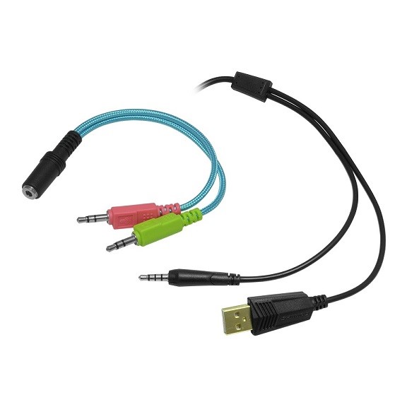 resimler/genel/GAMEMAX FHP-G1460B Stereo USB 3.5mm Jack Led Aydınlatma Siyah/Mavi Gaming Mikrofonlu Kulaklık