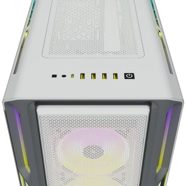 resimler/genel/Corsaır Cc-9011231-Ww İcue 5000T Rgb Temperlı Cam 3X120mm Fan Dahılı Rgb Kontrolcu Full Tower Smart Bılgısayar Kasası Beyaz